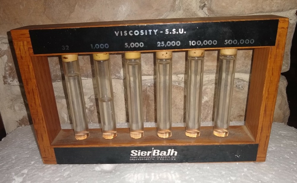 Sier-Bath Viscosity Comparator Display Science Wood Frame Div. of Gilbarco