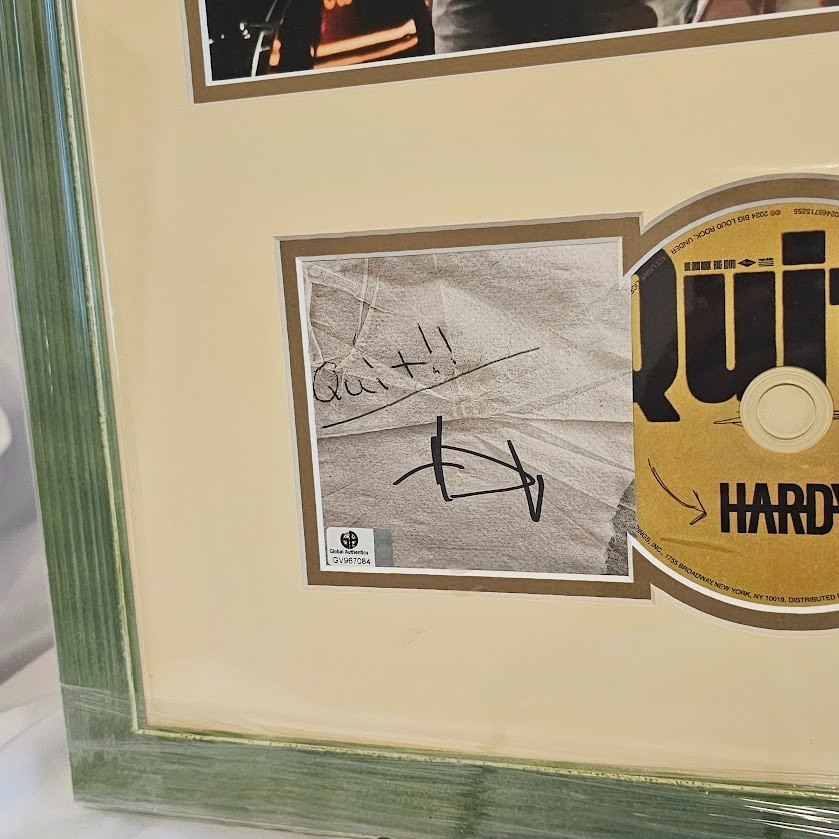 Hardy Signed Autographed Quitt!! CD Framed Global Authentics COA