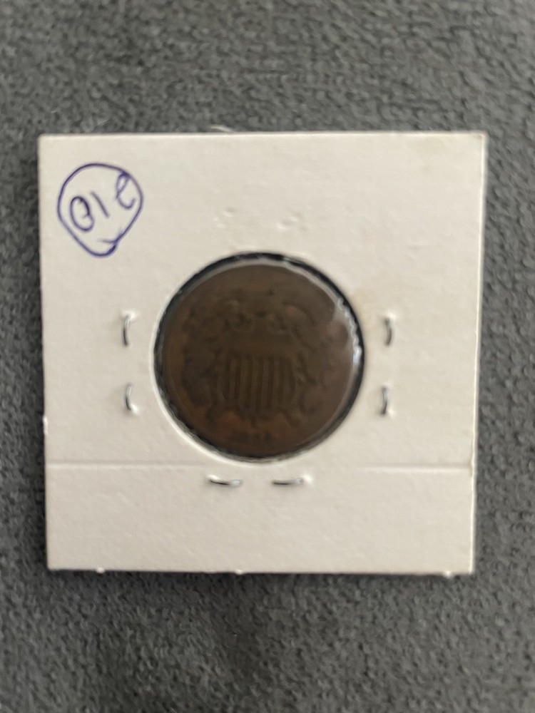 1864 Two Cent Piece Actual Coin Pictured