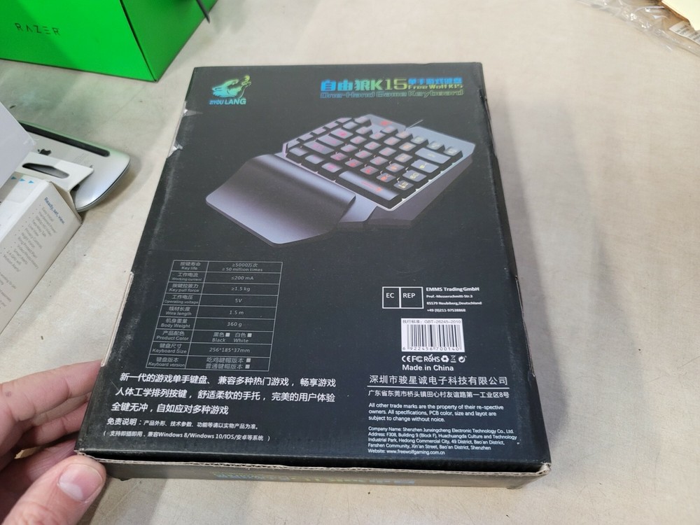 One Hand Game Keyboard K15 NOB