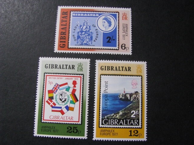 Gibraltar Stamp Set Scott # 356-358 Never Hinged Unused..