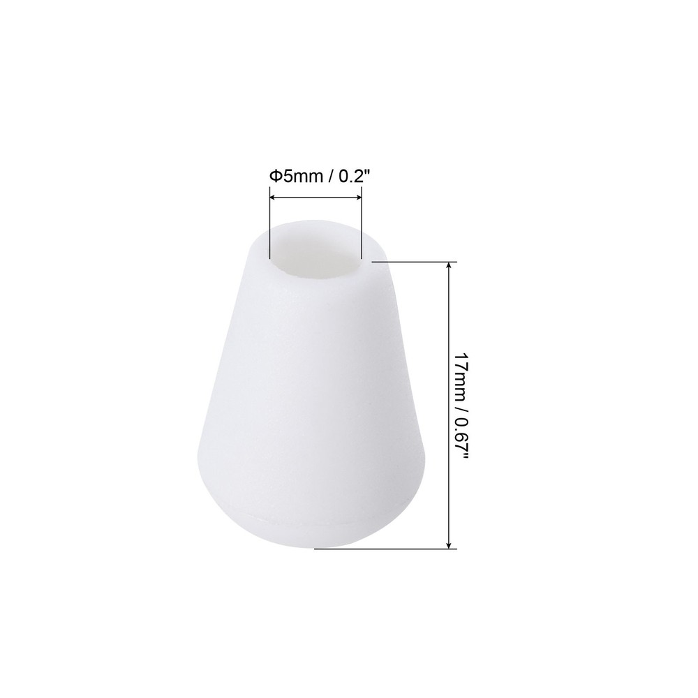 30 Pack Bell End Stopper Cord Rope Lock for Drawstring Bag White