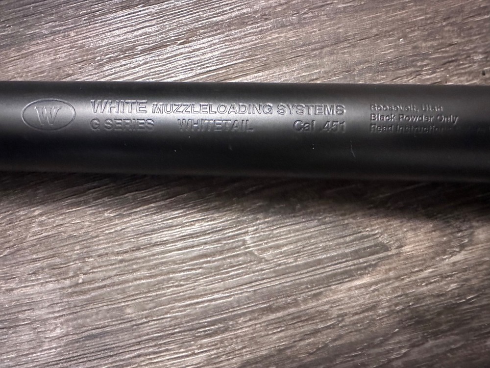 White Muzzleloading Systems G Series .451 Cal BARREL MINT BORE RARE
