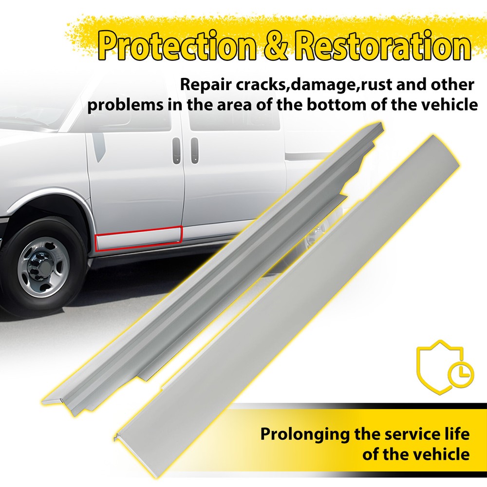 For Chevy Express / GMC Savana 1996-2014 Front Door Outer Rocker Panel Pair