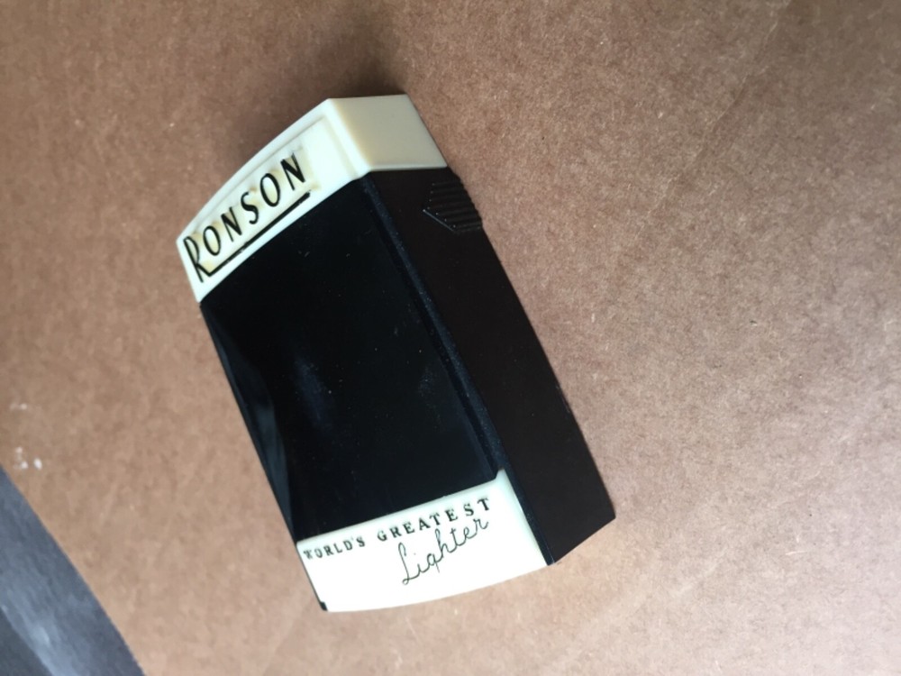 vintage ronson adonis lighter chrome streamlined art deco box instuctions