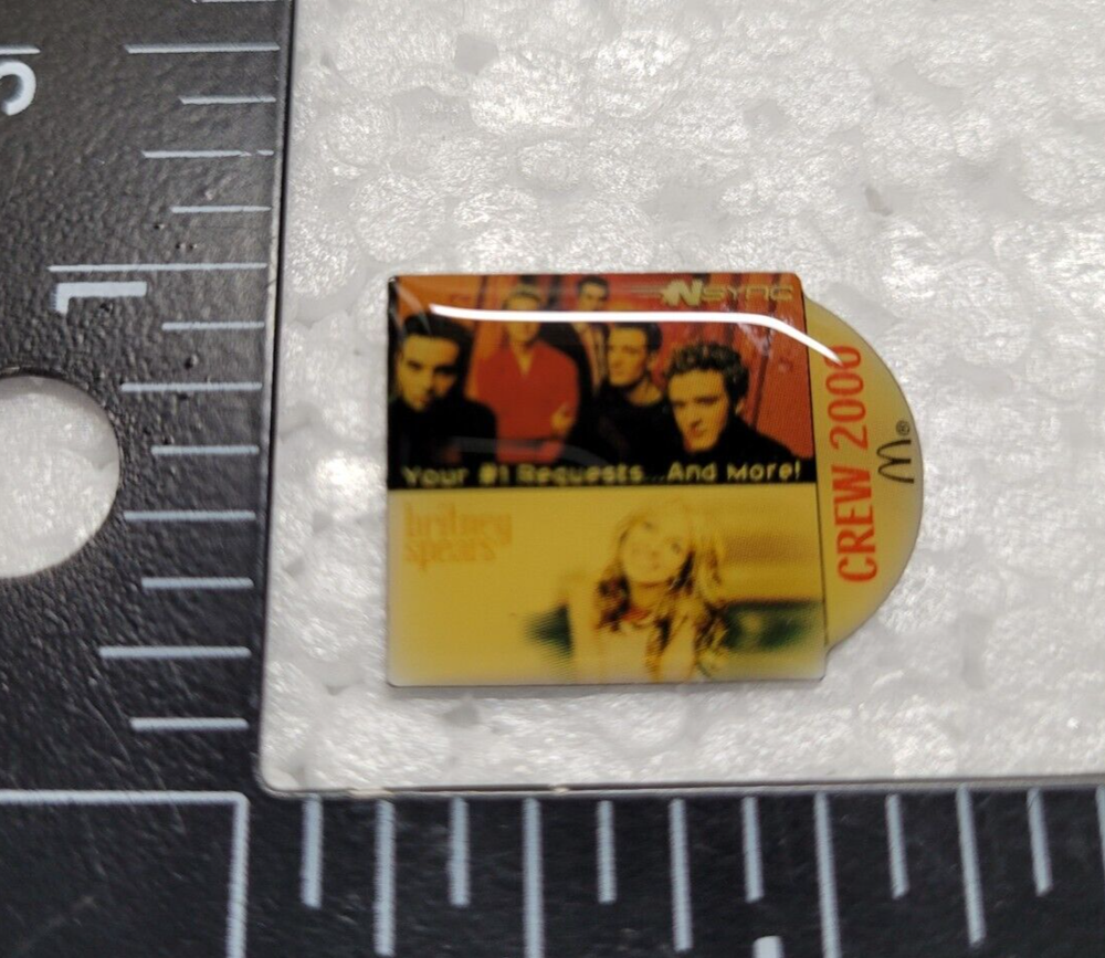 McDonald's LAPEL HAT CREW PIN NSYNC & BRITNEY SPEARS 2000