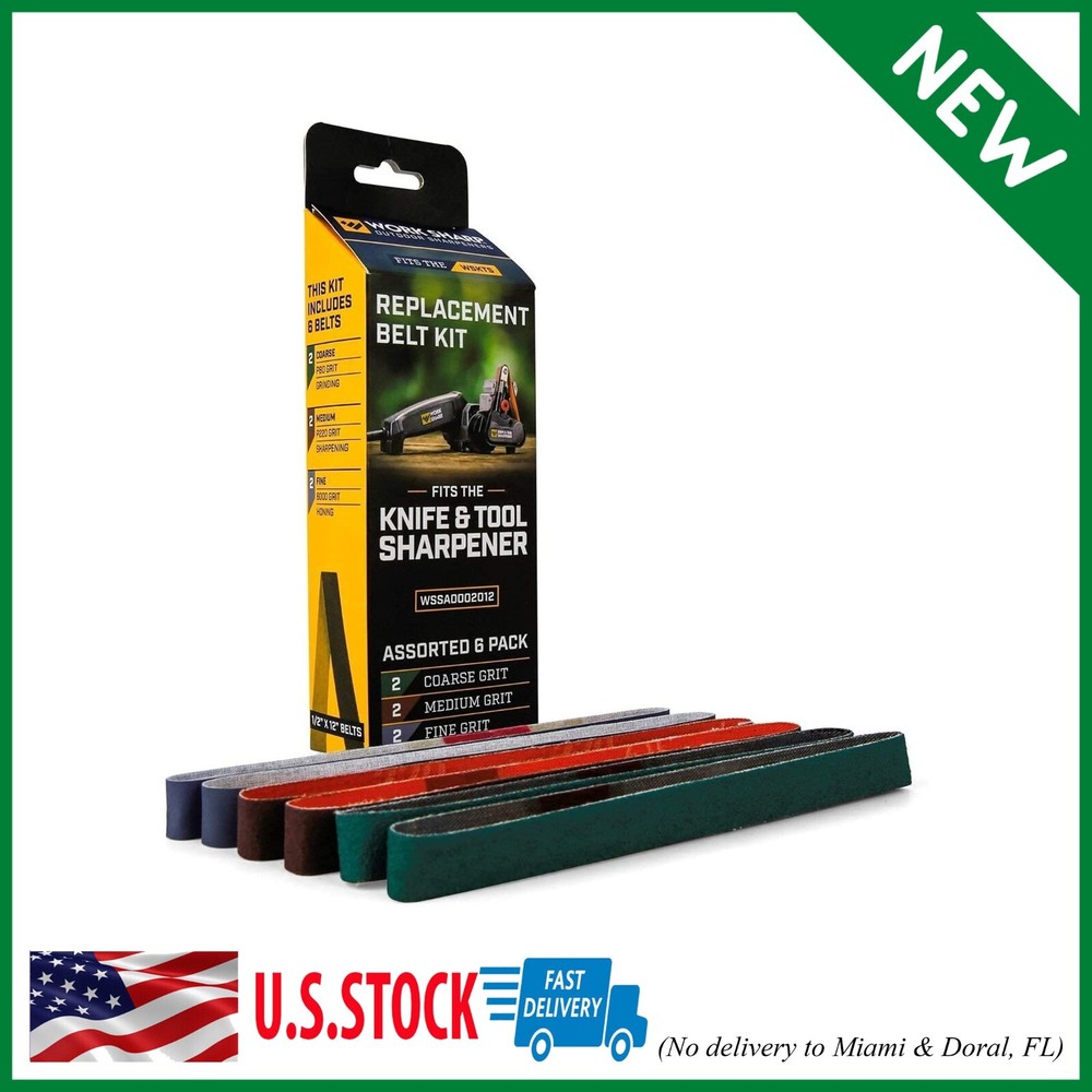 Work Sharp Knife & Tool Sharpener Belt Kit NEW Premium Grade Long Lasting