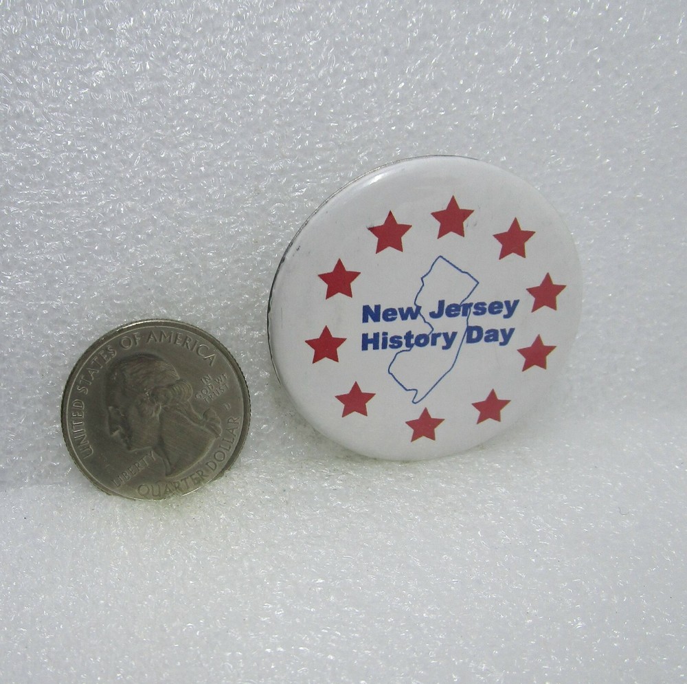 New Jersey History Day Button Pin
