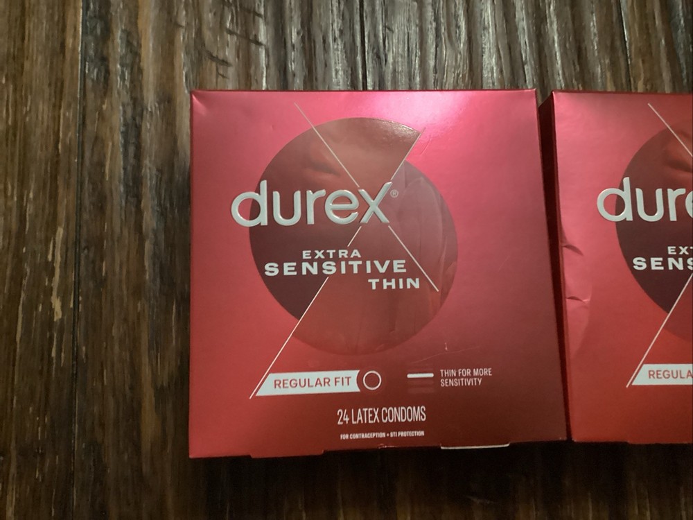 Durex extra Sensitive thin 24 latex condoms-2 pack