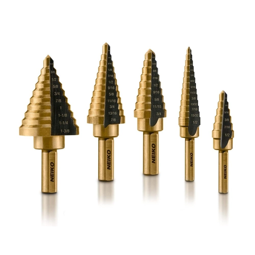 NEIKO 10197A Step Drill Bit Set 5 Pc Metal