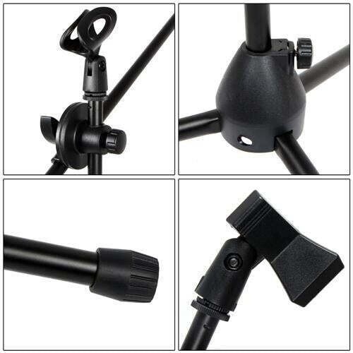 2 Pack Telescoping Foldable Microphone Tripod Boom Arm Stand Mic Clips Included!