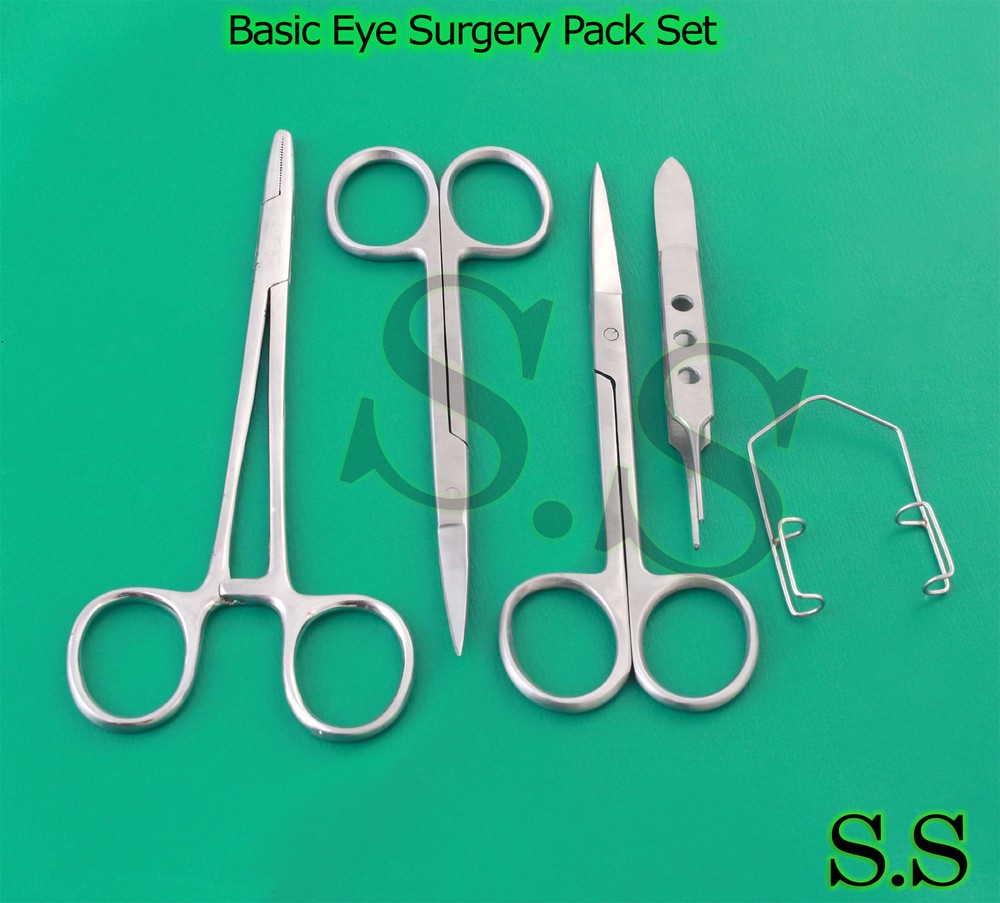 Basic Eye Surgery Pack of 5 Ophthalmic Micro Inst New EY-038