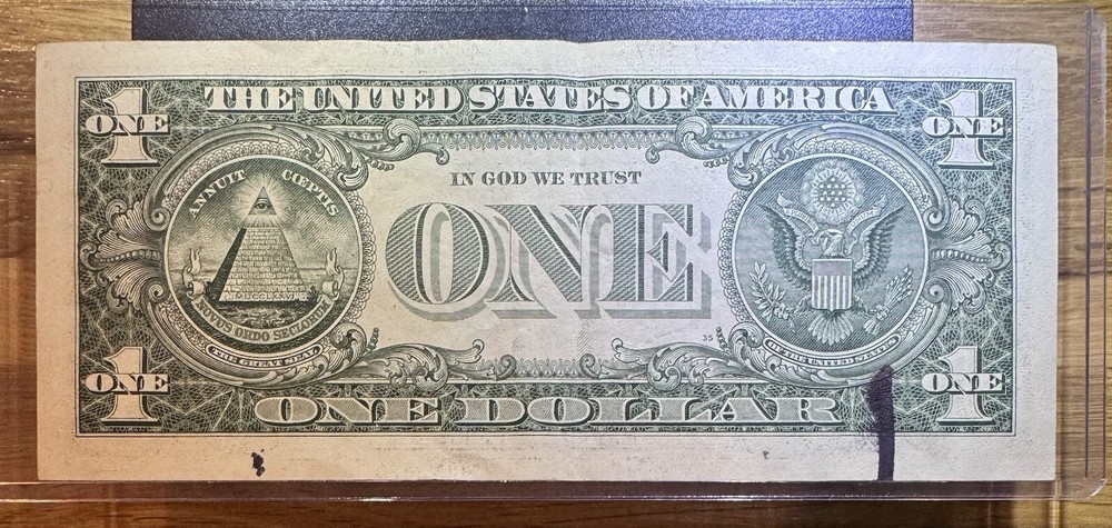 2017A 1$ Note with Reverse Inked mark, Cir., We Ship FAST!
