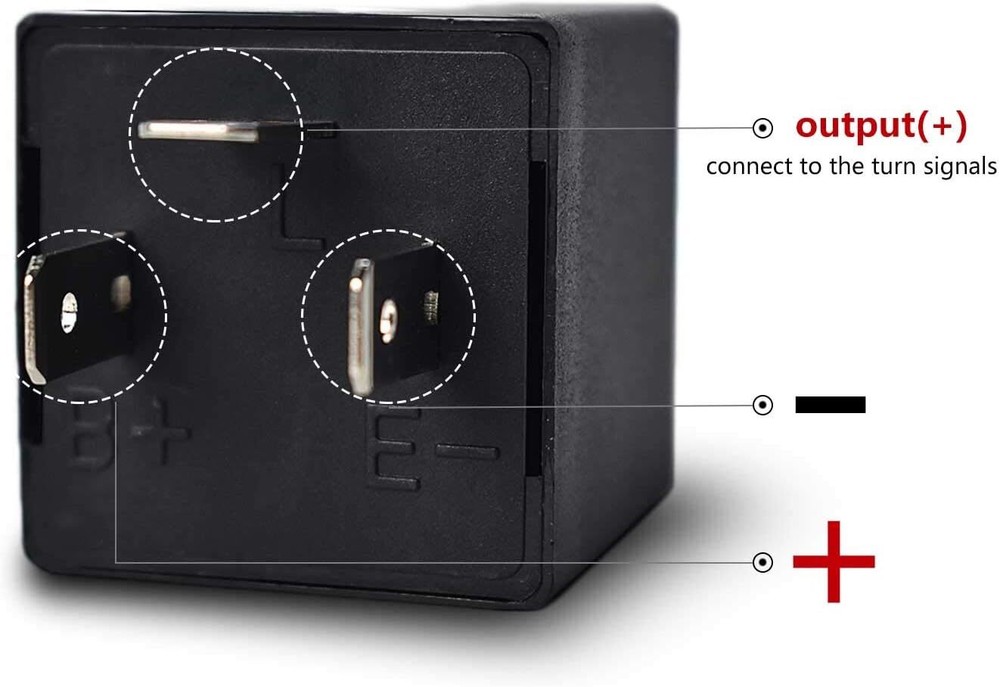 3-Pin Car Flasher Relay Fix Light LED Lamp Turn Signal Hyper Flash CF13 JL-02 US