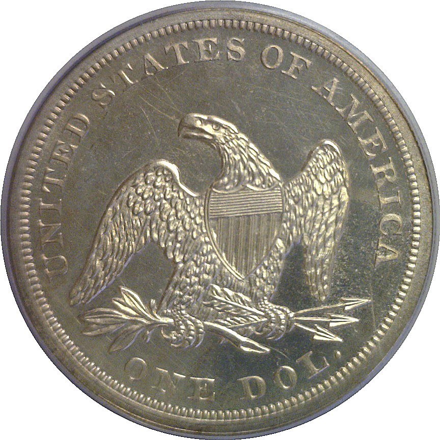 1860 Seated Liberty Dollar PCGS PR-64 CAC
