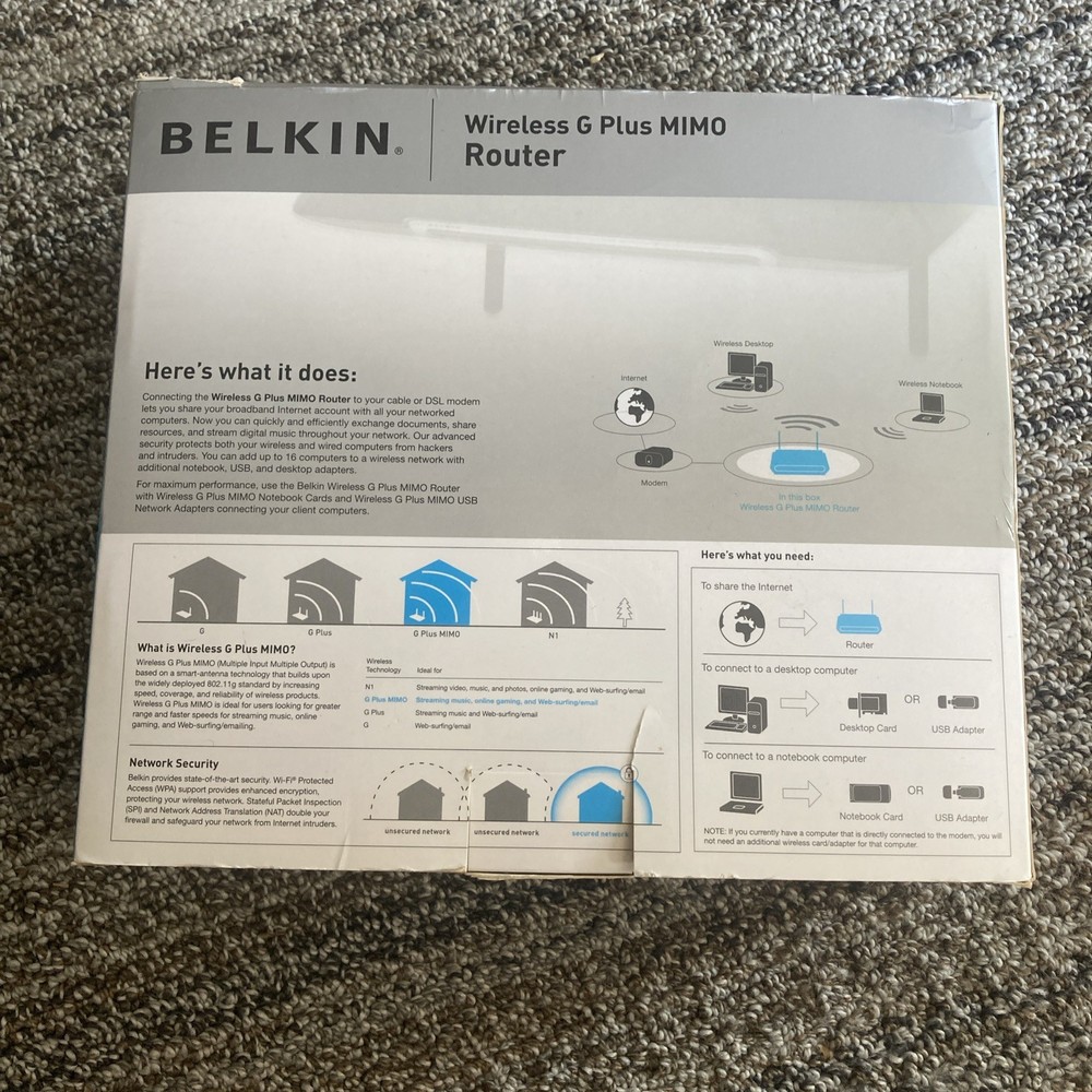 Bellini Wireless G Plus MIMO Router