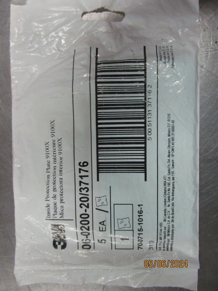 3M 9100X Inside Protection Plate 5 Pack 06-0200-20/37176