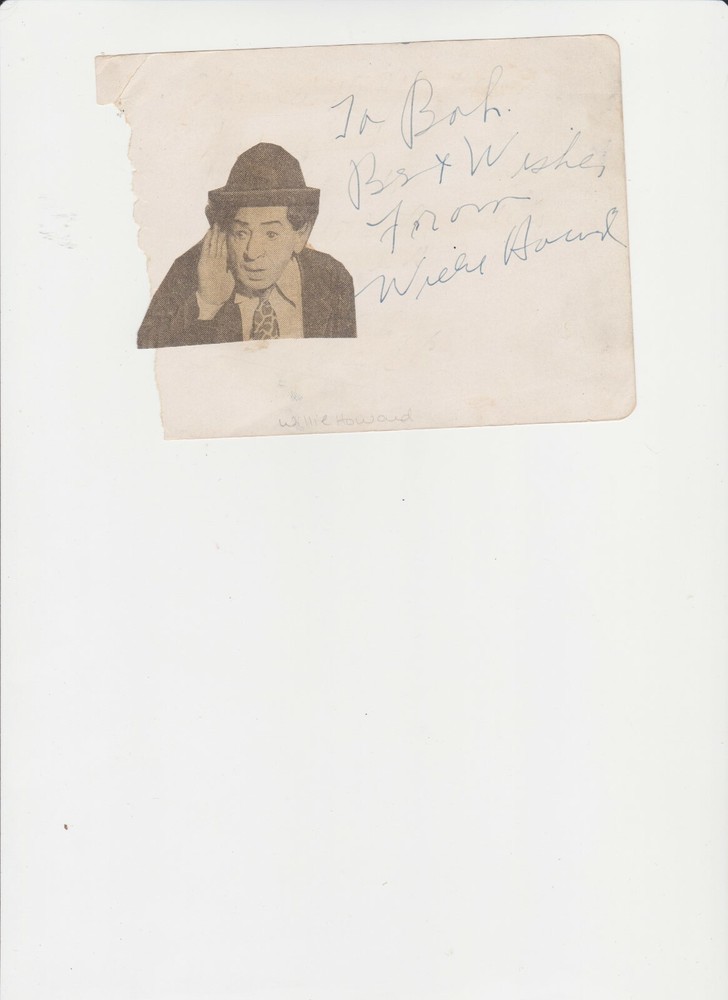 WILLIE HOWARD AUTOGRAPH ON ALBUM PAGE