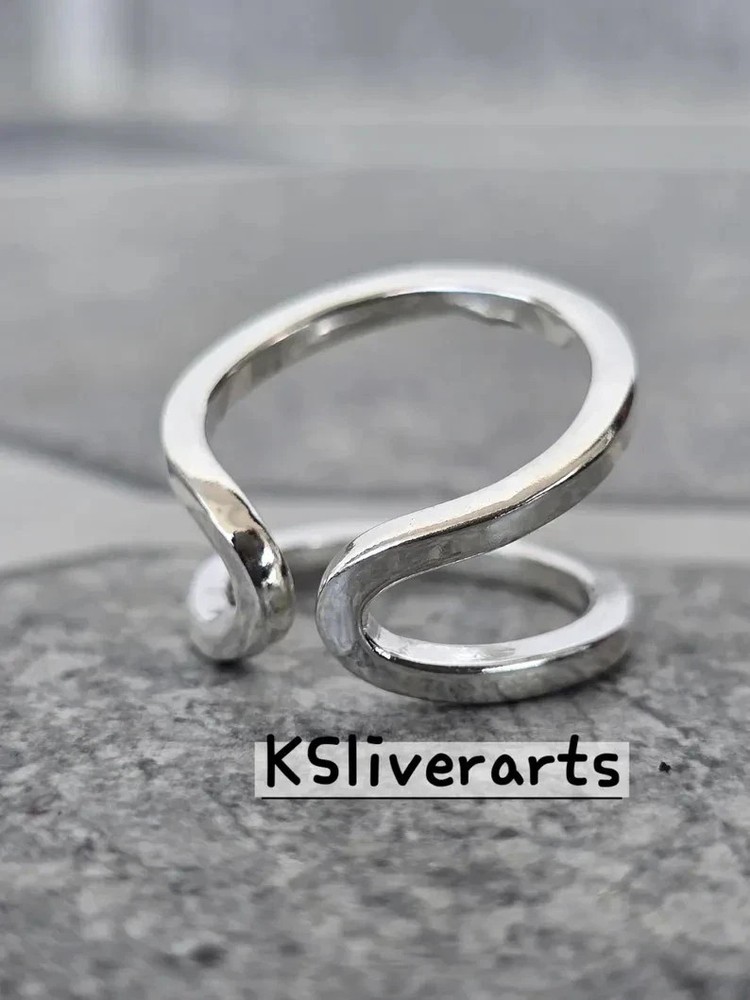 Splint Knuckle Ring 925 Silver Statement Both Ring Arthritis Ring Simple Midi Ri