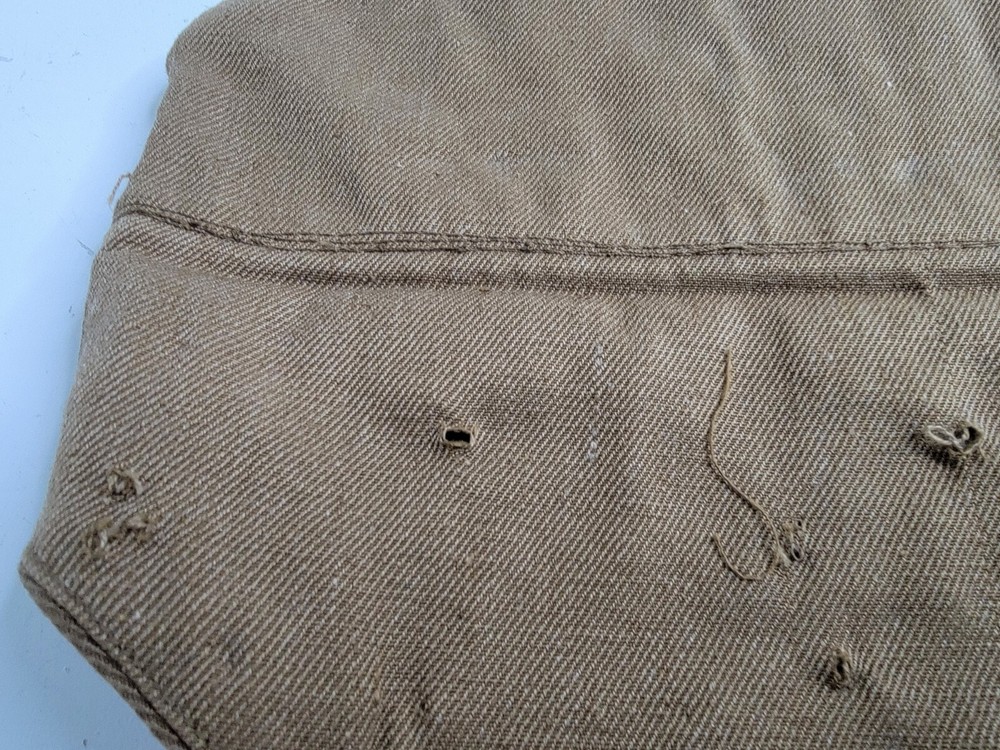 Russian Army Cap Brown w/ Three Patches No Pins Folding Hat Soviet