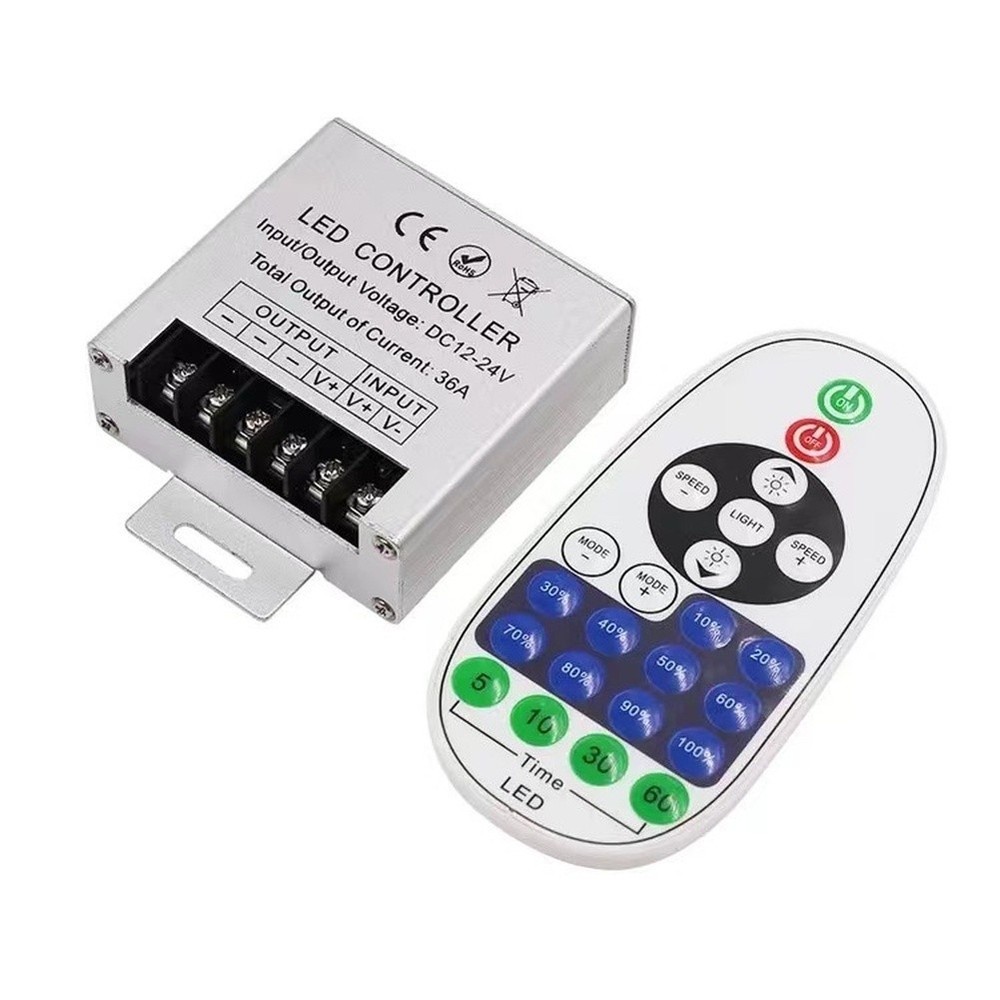 23 Key Monochrome Aluminum Shell 36A Light Controller LED Controller DC12-24V
