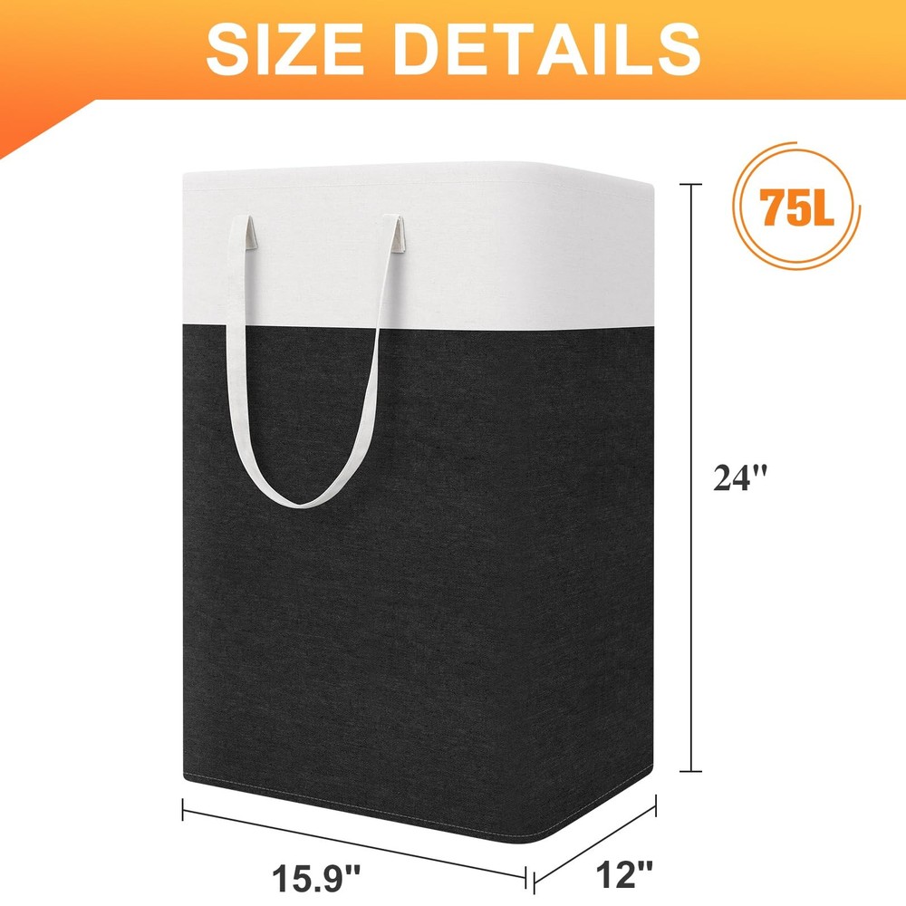 laundry basket 3-Pack, laundry hamper, Hamper with handles, collapsible laund...