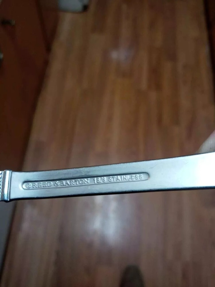 Reed & Barton Coventry Matte Serving Spoon & Butter Knife HTF
