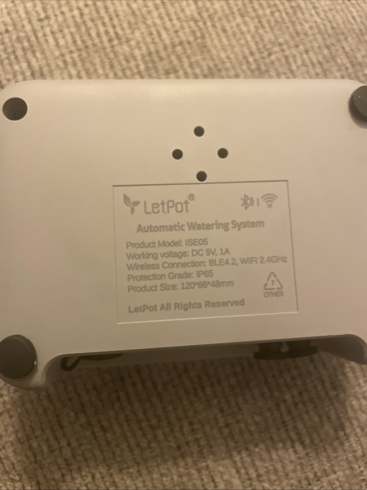 LetPot Automatic Watering System for Potted Plants Controller Only