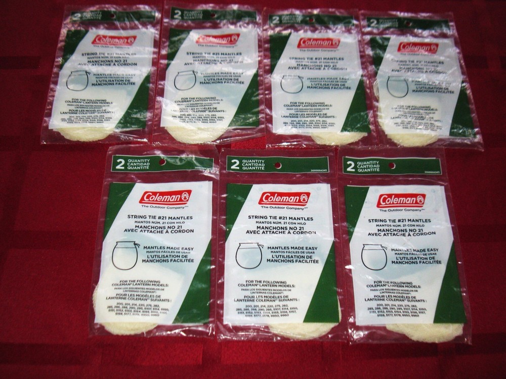 Vintage 7 Packs Coleman Lantern Mantles String Tie #21