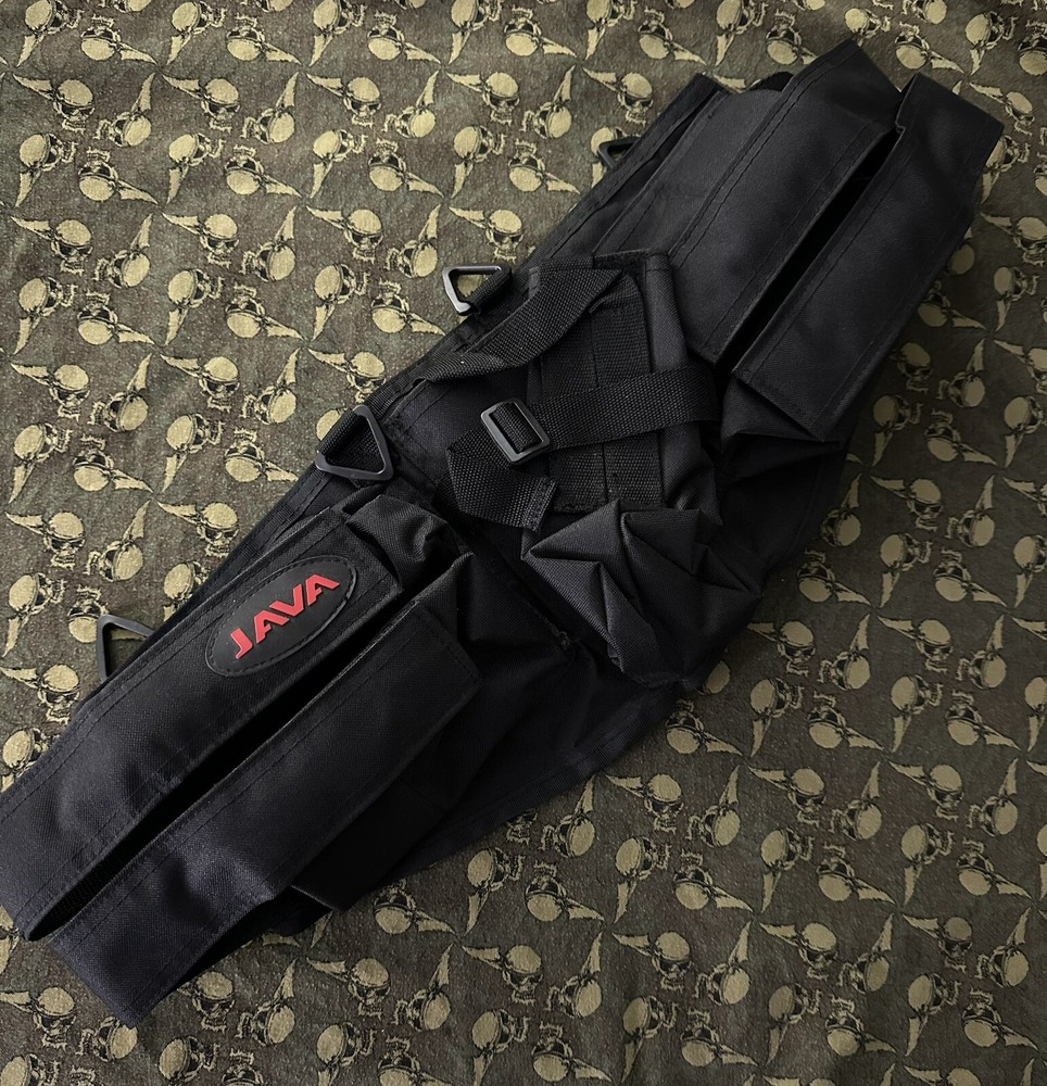 Kingman JAVA Paintball 4+1 Ammo Pod Pack Black Harness Adjustable Belt