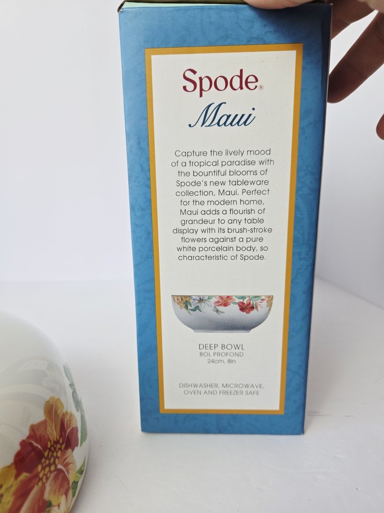 Spode Maui bowl tropical pattern New Deep Bowl