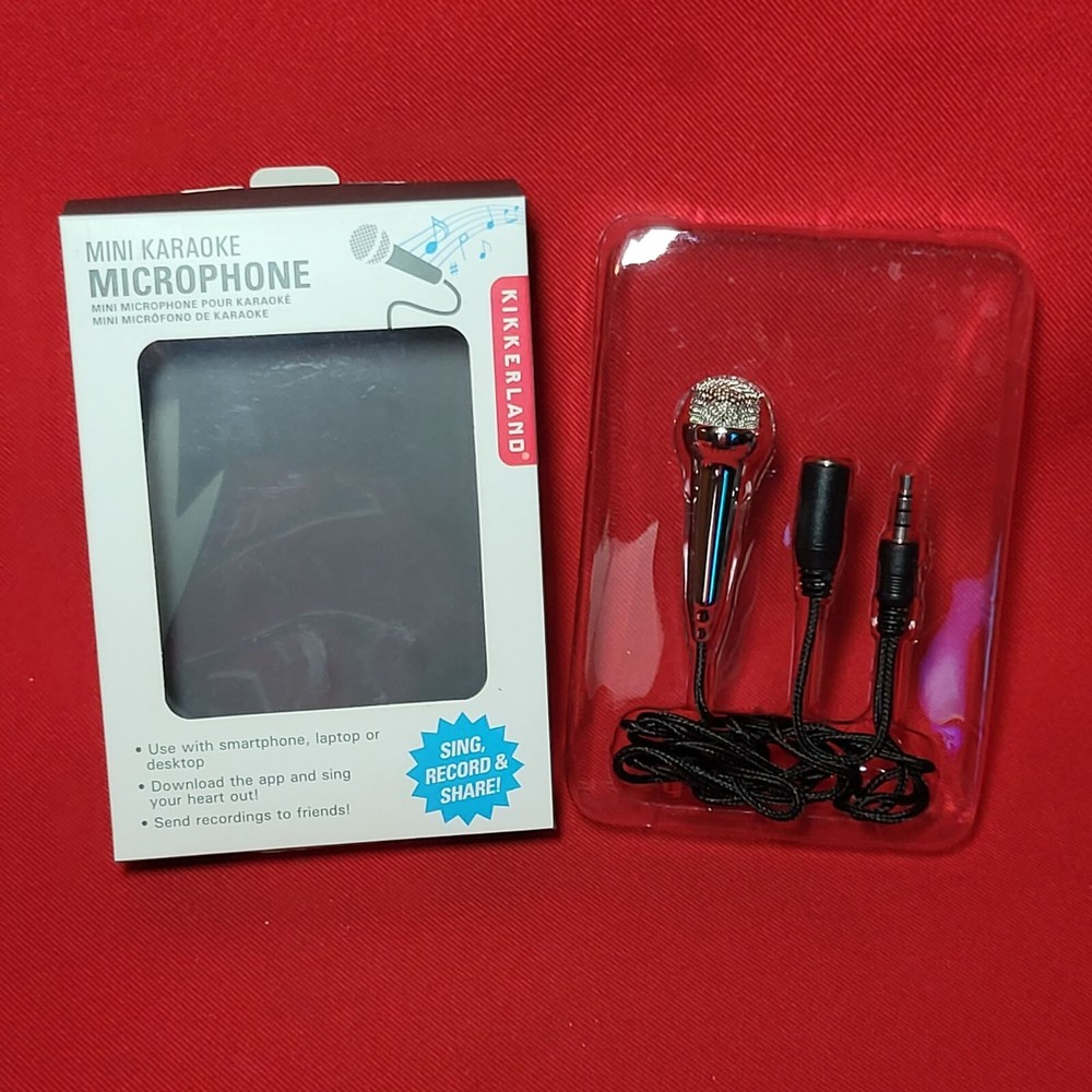 Kikkerland Mini Karaoke Microphone Sing Record & Share