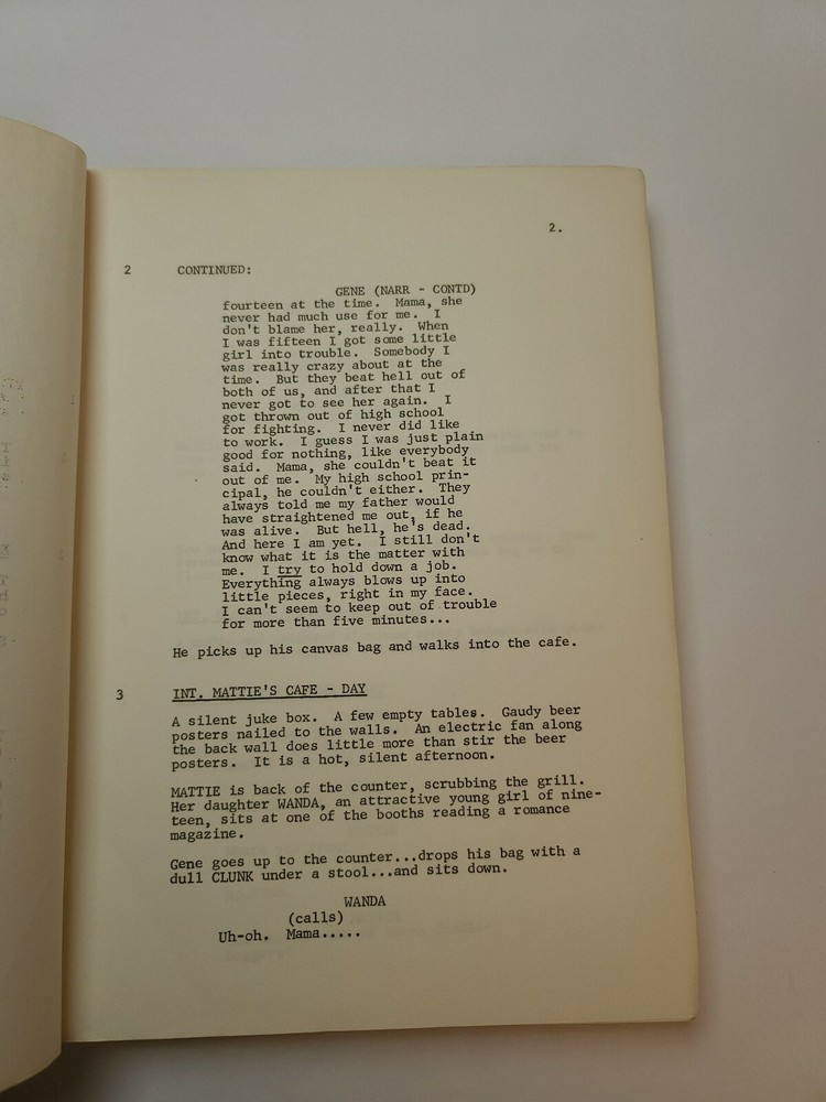 DOODLEBUG DAYS / Mark Saha 1970's Unproduced Screenplay Movie Script