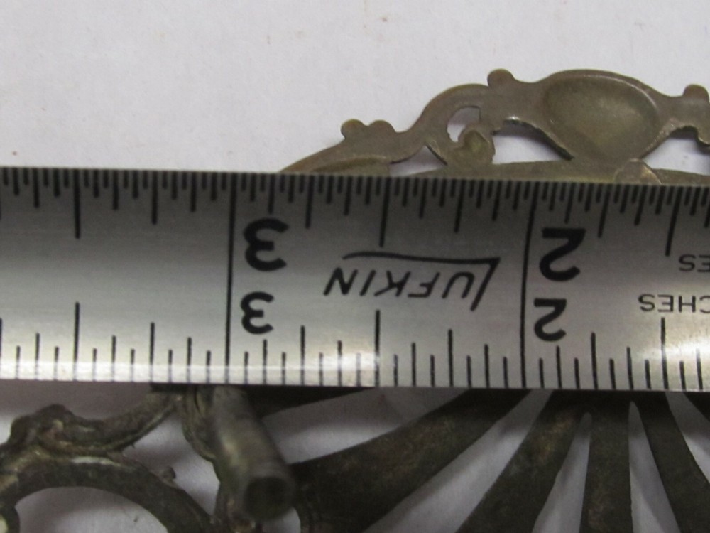 3 Vintage Fancy Brass Drawer Pulls