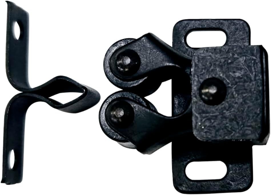Adjustable Silent Roller Catch, Matte Black, 1-1/4", 25 Pack