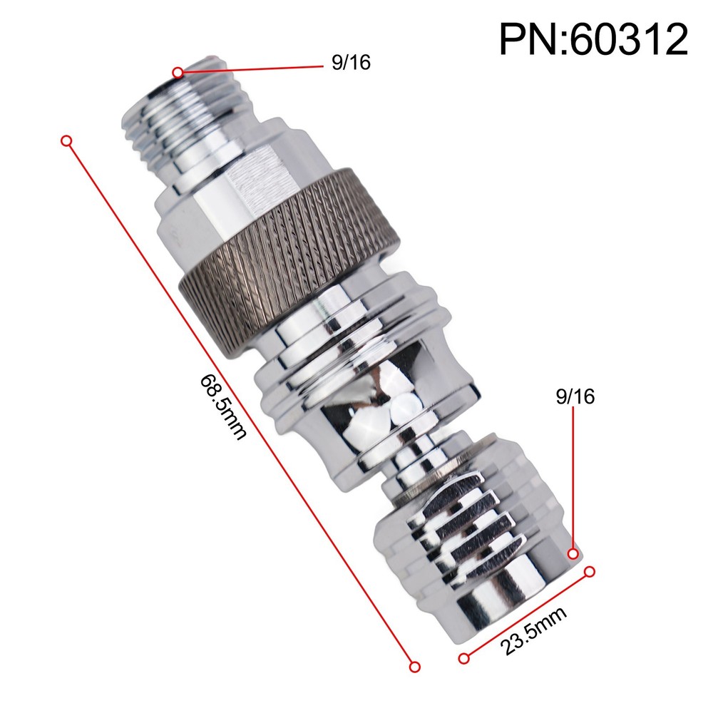 Chrome Plated Copper Diving Full Face Second Stage Adjuster Quick Connect