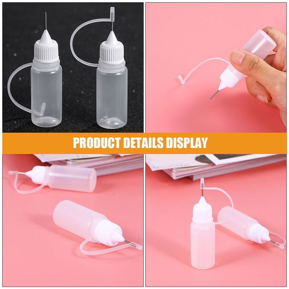 20Pcs Empty Squeeze Bottles Tip Applicator Glue Bottles for Crafts
