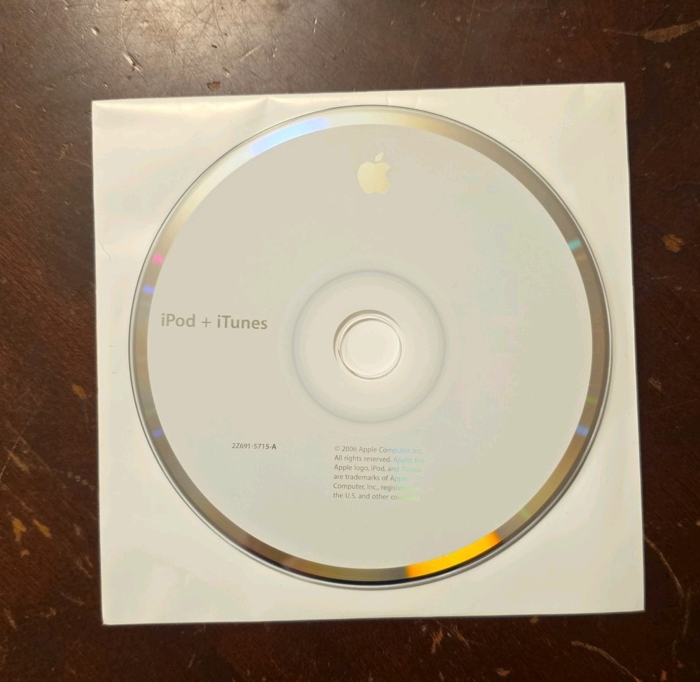 2006 APPLE iPod + iTunes Installation Software CD