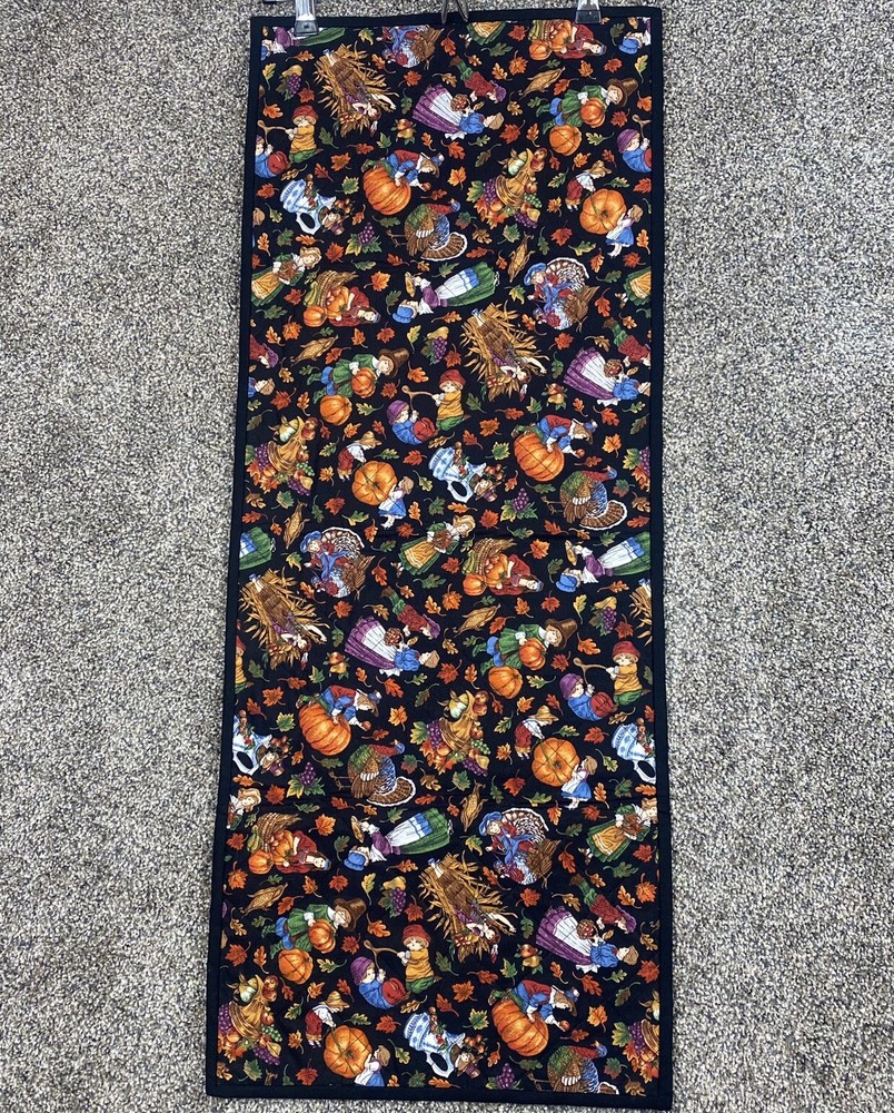 Fabric Table Runner Thanksgiving Christmas Theme Double Sided Handmade