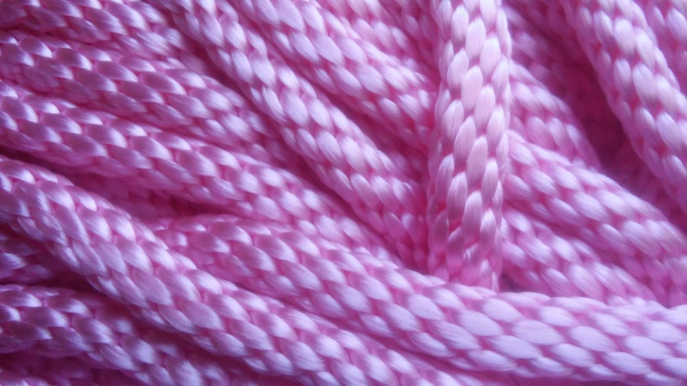 1/2" x 145 ft. Solid Braid MFP Rope Hank. Light Pink. Made in USA