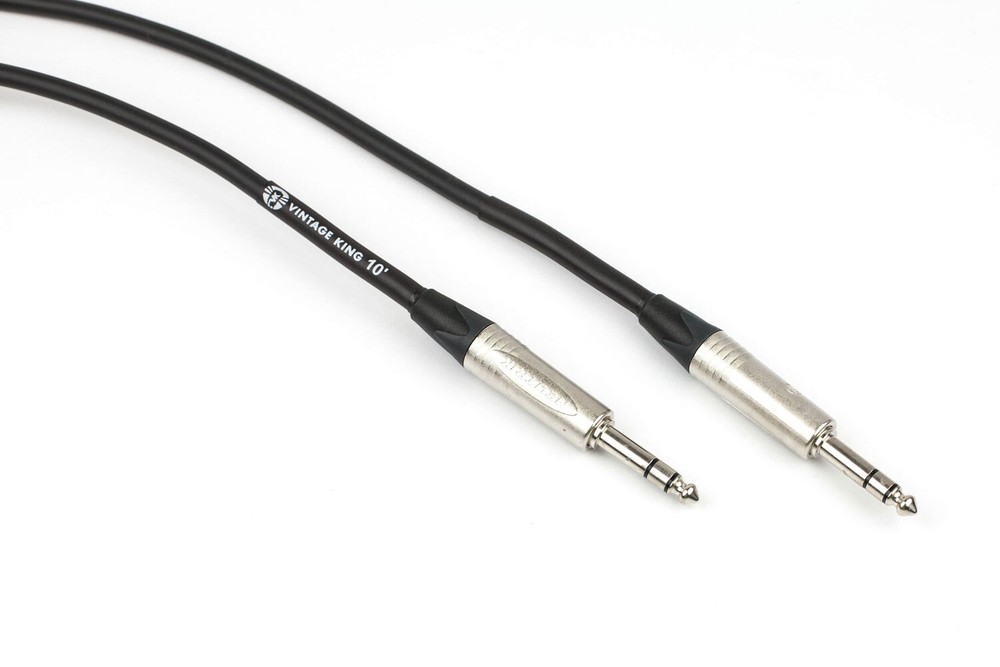 Vintage King Project Studio Patch TRS to TRS Cable - 3'