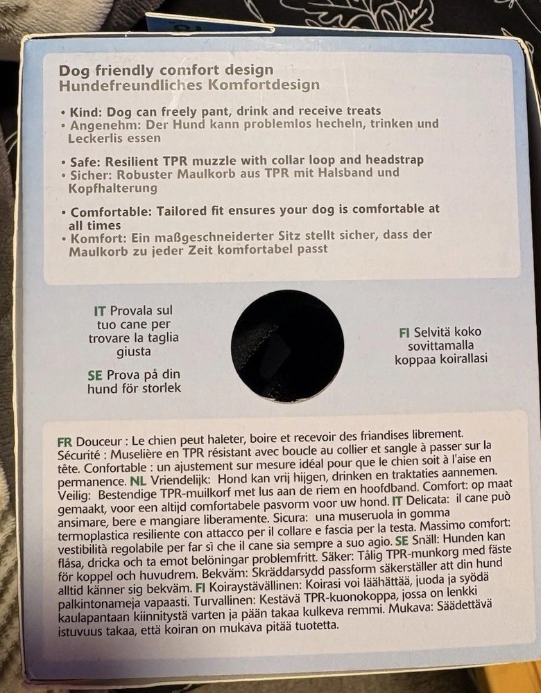 Baskerville Ultra Muzzle Dog Training Accessory, Size 5, Black