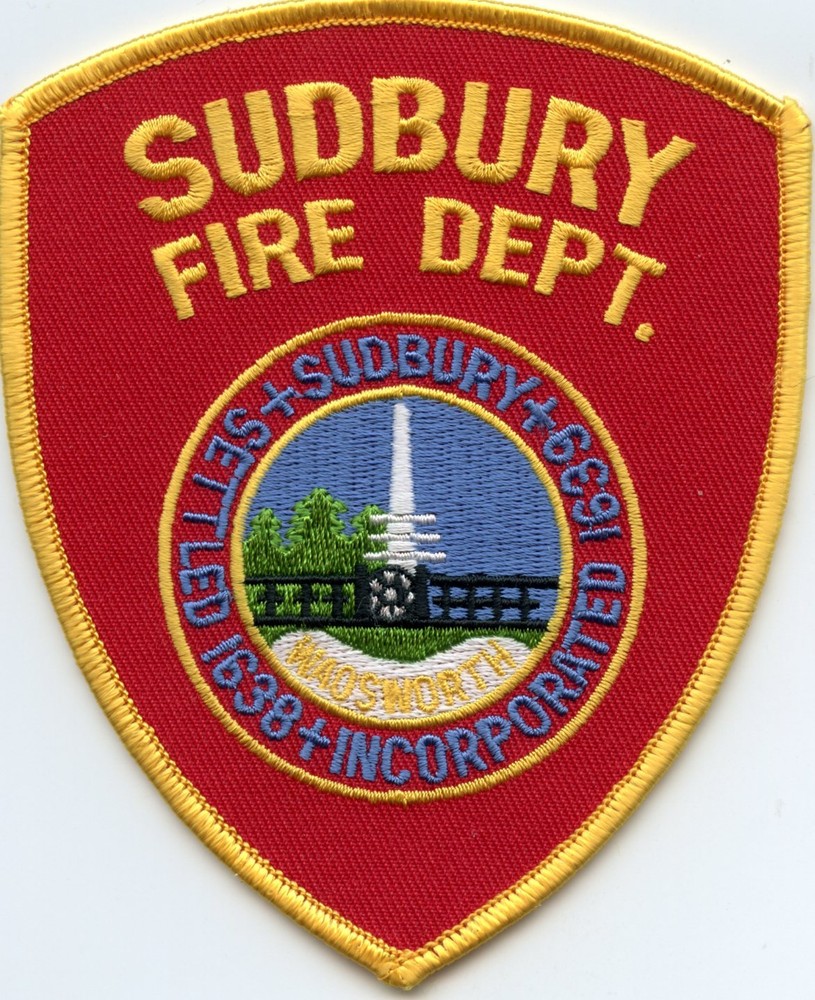 SUDBURY MASSACHUSETTS MA FIRE PATCH