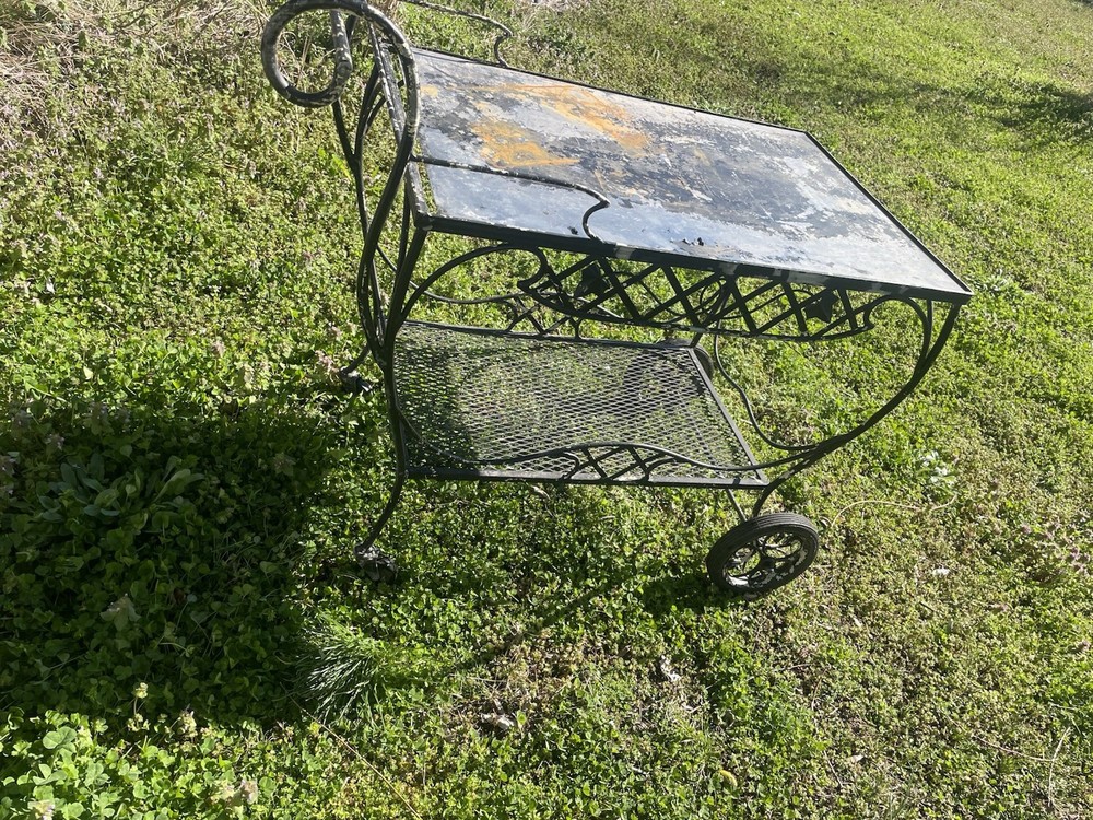 Vintage Rolling Garden Tea Cart