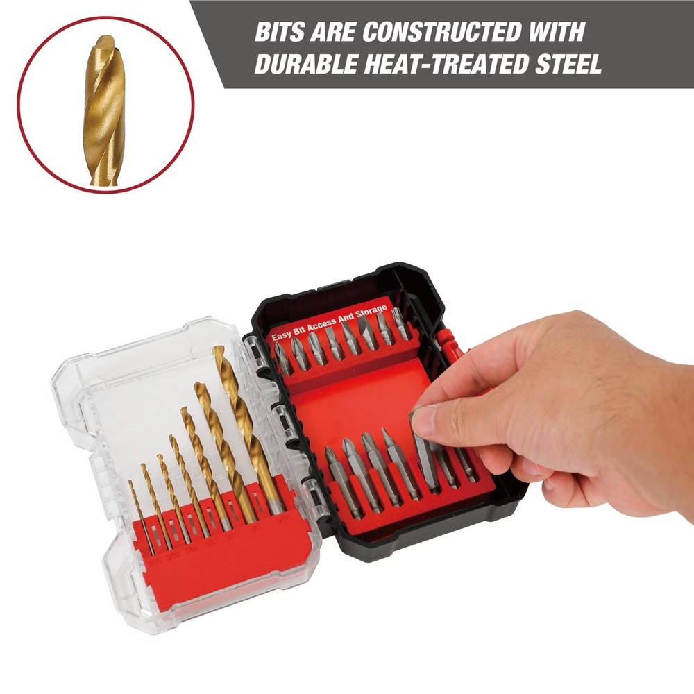 Hyper Tough 22-Piece Drill & Drive Set in Click Fit™ Case