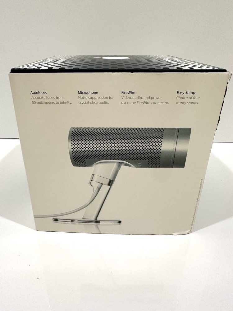 Apple iSight M9330LL/B FireWire Webcam w Noise Suppression Microphone Complete