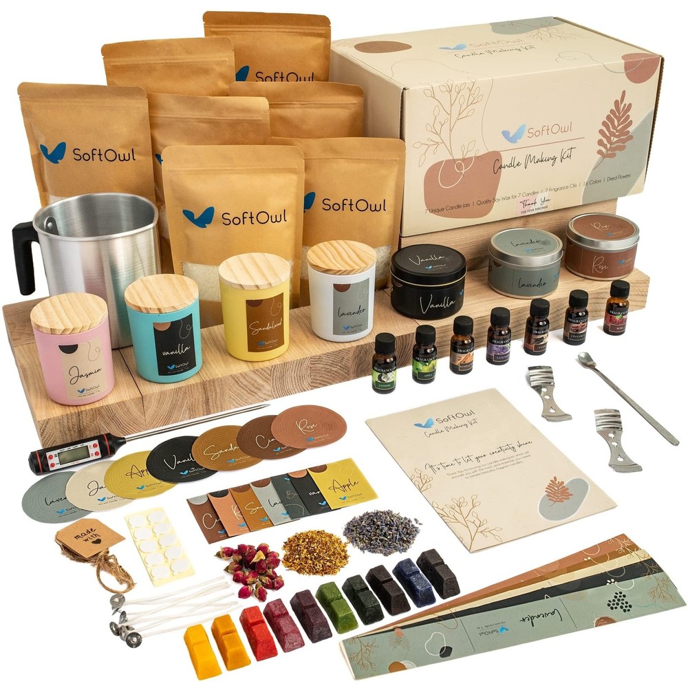 SoftOwl Premium Soy Candle Making Kit - Full Set - large,