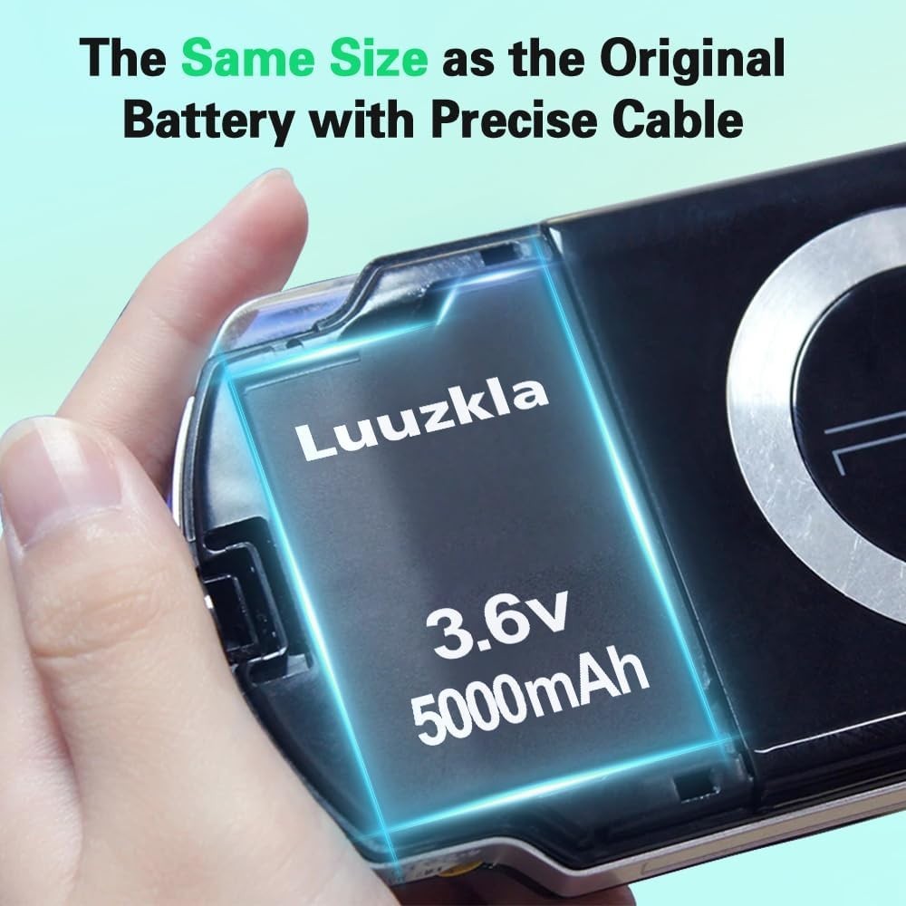 High-Capacity 5000mAh Replacement Battery for PSP 2000/3000 - 24