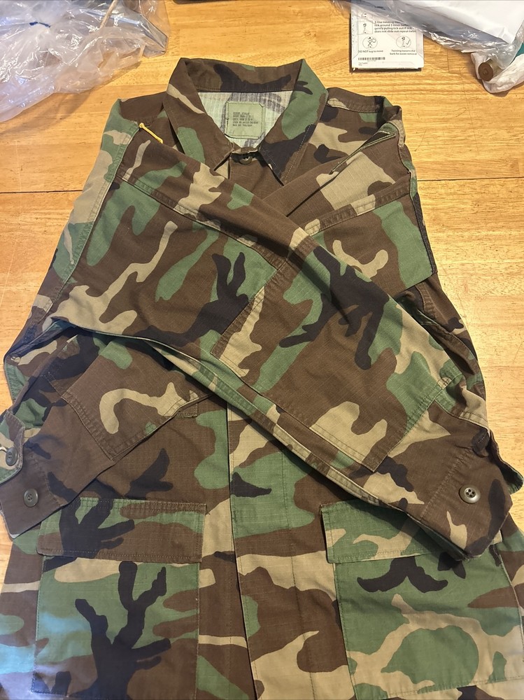 Woodland Camo Coat Hot Weather Medium Regular Combat Pattern With Patch’s H4