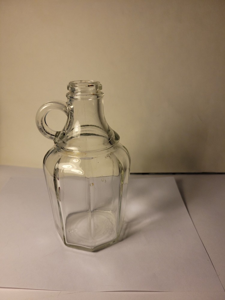 Vintage Glass Syrup Bottle